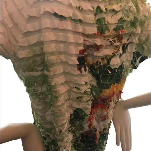 DRESSBARN Floral top with ruffles SIZE XL - Picture 3 of 7